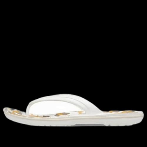 Crocs Crocband Printed Flip Flops 'White Tan'