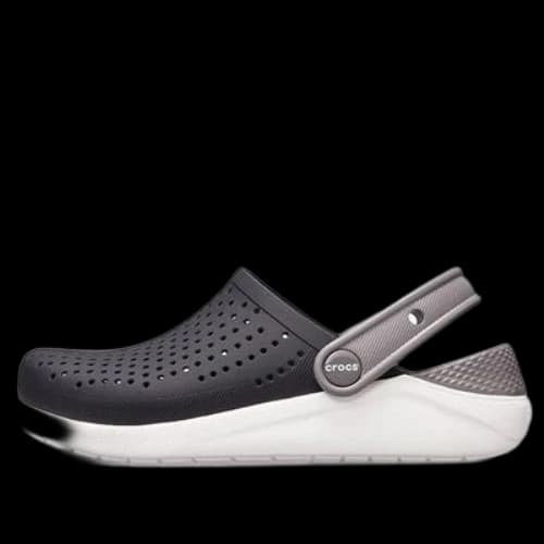 (GS) Crocs LiteRide Clogs 'Black Grey White'