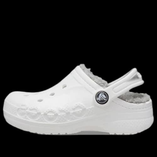 (GS) Crocs Classic Clog Stay Warm Lightweight White Gray Sandals 'White Light Gray'