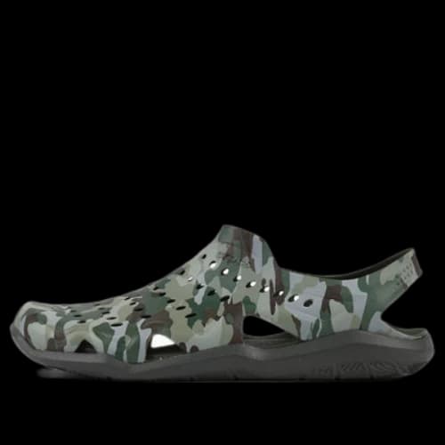 Crocs Swiftwater Camo Wave Sandals 'Green Brown'