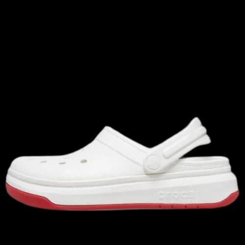Crocsband Full Force Thick Sole Sandals White Red Unisex