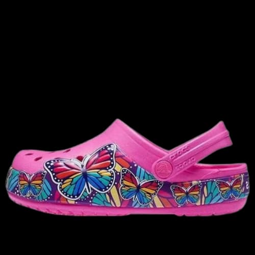 (GS) Crocs Fun Lab Multi Butterfly Band Light Clogs 'Pink Blue'