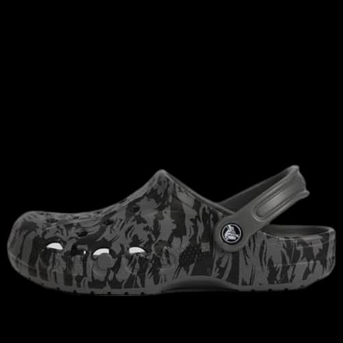 Crocs Beach Black Sandals 'Gray White'