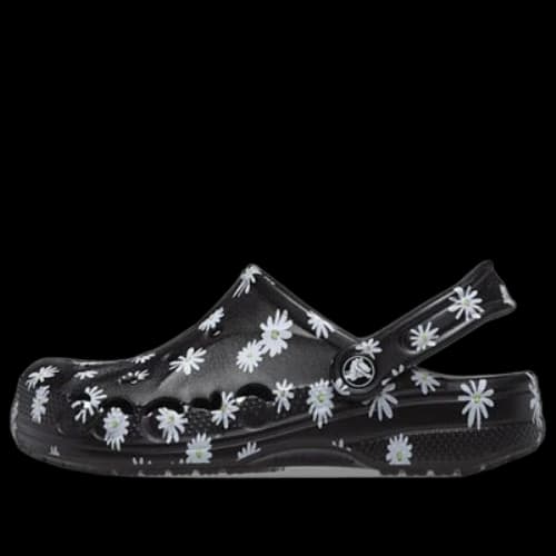 Crocs Baya Seasonal Printed Clogs 'Black Daisy'