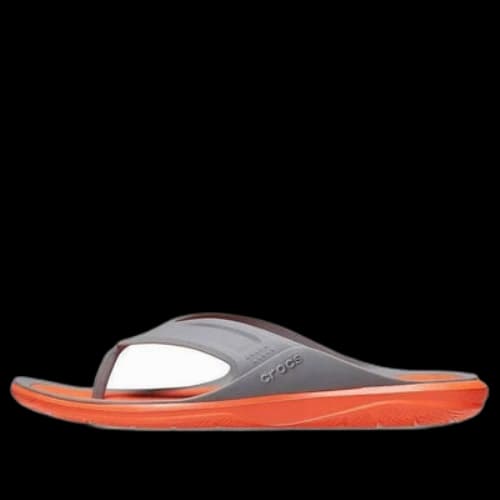 Crocs Swiftwater Wave Flip Flops 'Orange Grey'