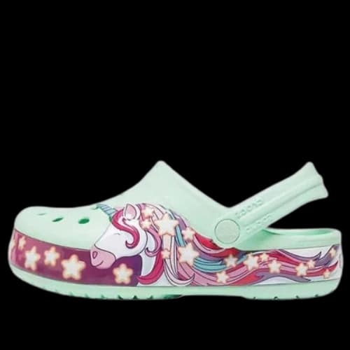(GS) Crocs Crocband Unicorn Clogs 'Green Red'
