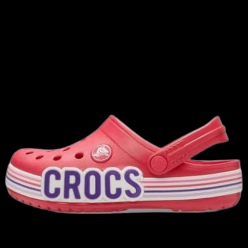 (GS) Crocs Crocband Logo Stripe Clogs 'Red White'