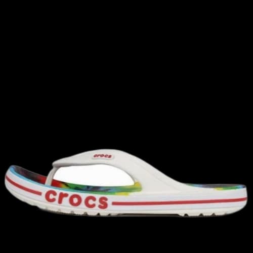 Crocs Tie Dye Pattern Flip-Flops Slippers White Unisex 'White'