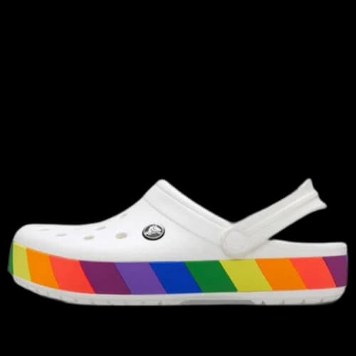 Crocs Rainbow White Sandals