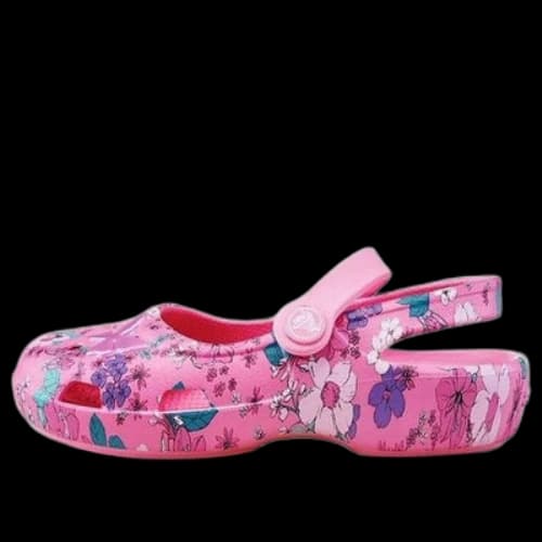 (GS) Crocs Classic Charm Mary Jane Sandals 'Pink Purple'