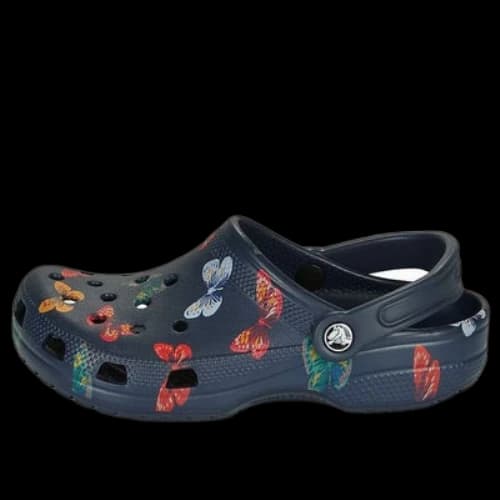 Crocs Classic Vacay Vibes Butterfly Clogs 'Navy Multi'