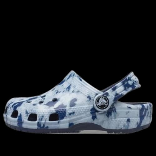 (GS) Crocs Classic Tie Dye Mania Clogs 'Marble Bue'