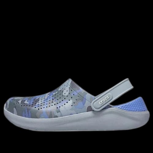 Crocs LiteRide Printed Camo Clogs 'Blue Grey'