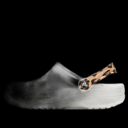 Crocs Classic Clog Beach Sandals Leopard print White