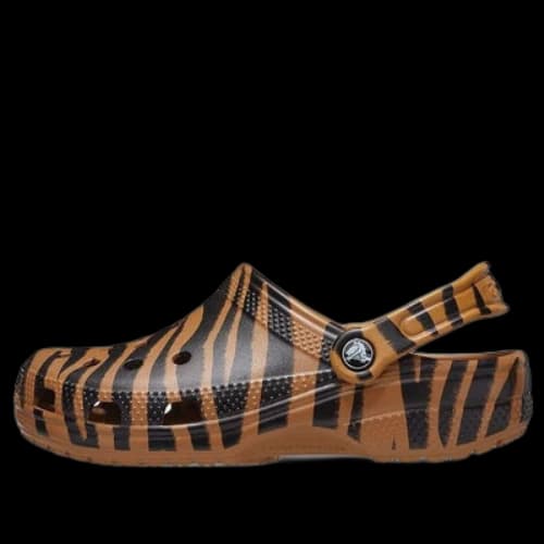 Crocs Classic clog Animal Printing Beach Tiger Stripes Yellow Sandals
