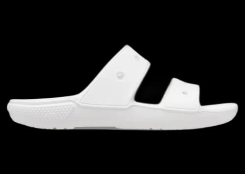 Crocs Classic Double Band Slide Sandals White