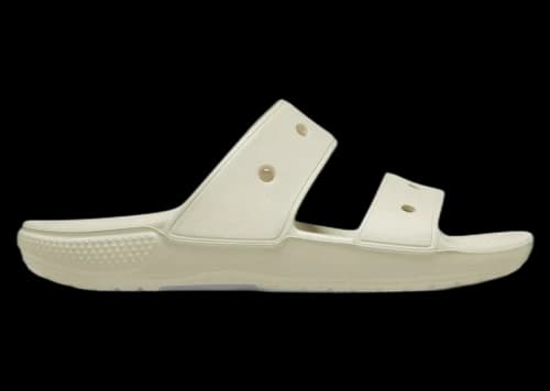 Crocs Classic Double Band Slide Sandals Bone