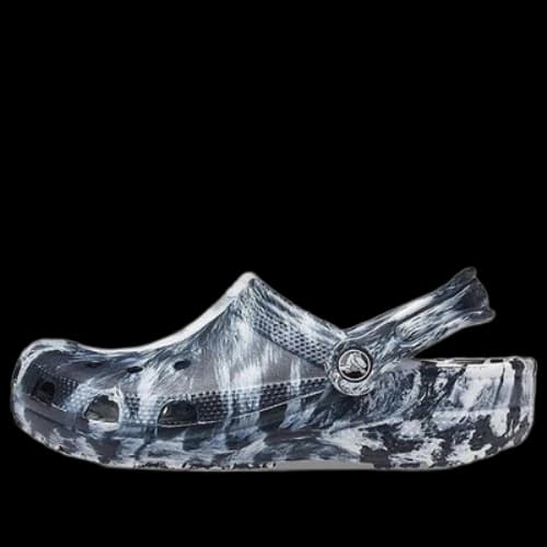Crocs Beach Marble Unisex Black White Sandals 'Black White'