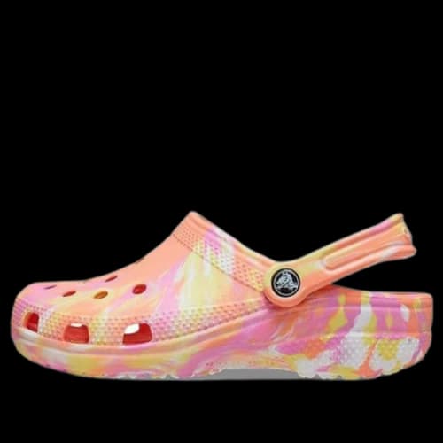 Crocs Classic Clog Marble Beach Sports Unisex Red Multi-Color Sandals 'Red'