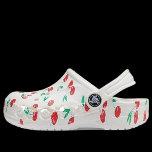 (PS) Crocs Baya Graphic Clogs 'White Cherry'