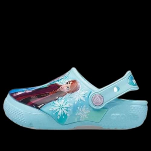 (PS) Crocs Frozen Printing Outdoor Flat Heel Sports Blue Sandals