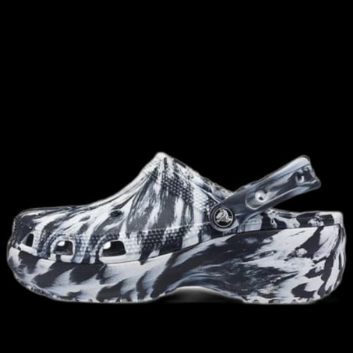 Crocs Classic Platform Marbled Clog 'Black White' (Women's)