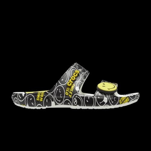 Crocs SmileyWorld x Classic Sandal 'Black White'