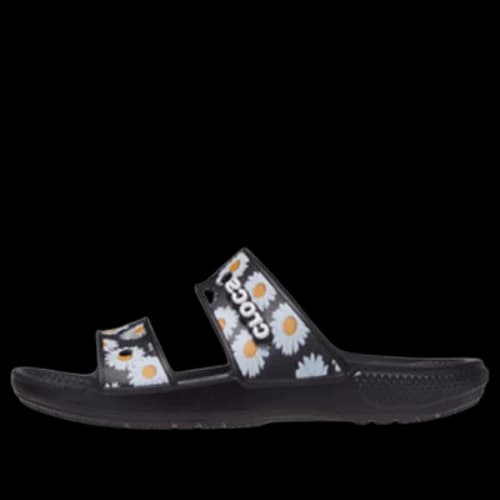 Crocs Daisy Lightweight Wear-Resistant Sports Slippers Unisex Black White