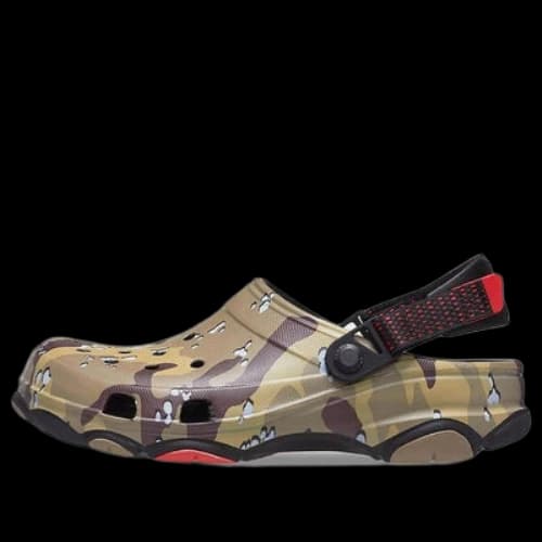 Crocs Classic Clog Desert Camouflage Beach Unisex Black Brown Sandals