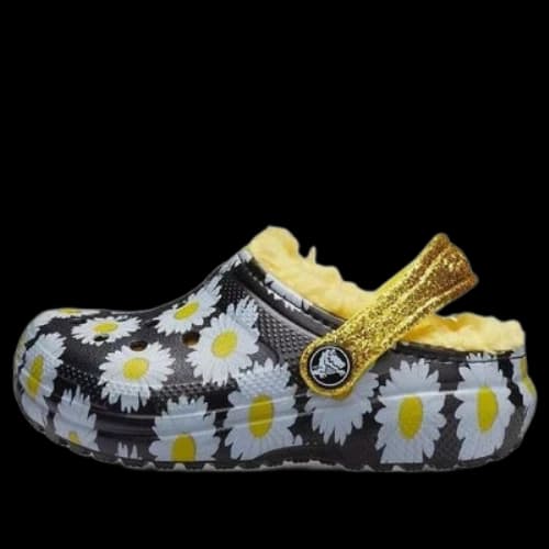 (GS) Crocs Lined Vacay Vibes Clogs 'Black Daisy'