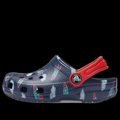 (GS) Crocs Iconic Lightweight with Ankle Staps Clogs 'Blue Red'
