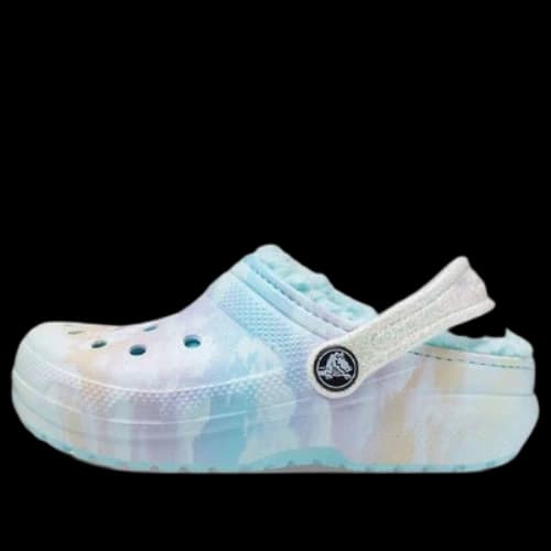 (GS) Crocs Classic Lined Out of the World Clogs 'Blue Multi-Color'