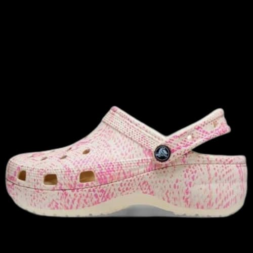 Crocs Classic Platform Snake Print Clogs 'Pink' (Women's)