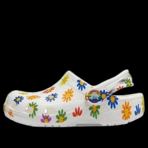 (GS) Crocs Classic Seasonal Print Clogs 'White Multi'