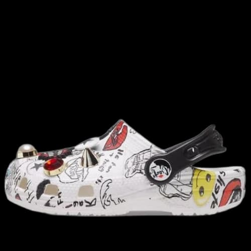 (GS) Crocs Classic Cruella Clogs 'White Black'