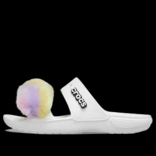 Crocs Classic Fur Sure 2 straps sandals 'White'