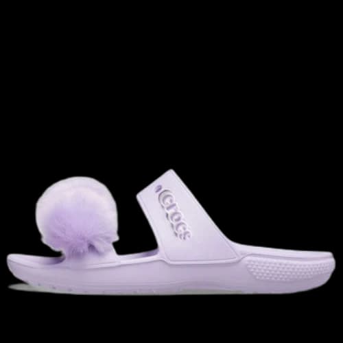 Crocs Classic Fur Sure Slip-On Sandals 'Lilac' (Women's)