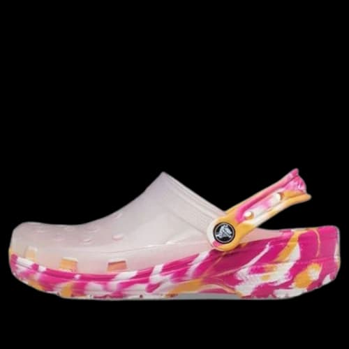 Crocs Classic Translucent Marbled Clogs 'Transparent Pink'