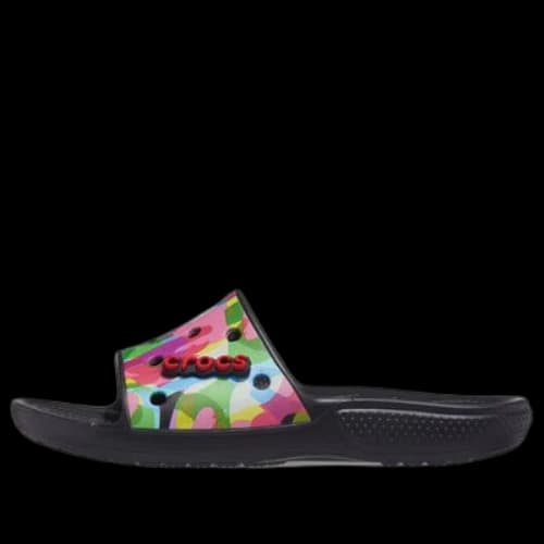 Crocs Classic Bubble Block Slides 'Black Multi'