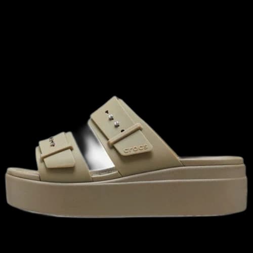 Crocs Brooklyn Low Wedge Sandal 'Beige' (Women's)