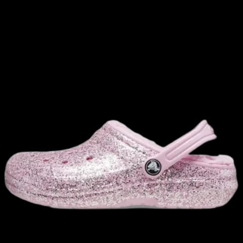 (GS) Crocs Classic Lined Glitter Clogs 'Pink'