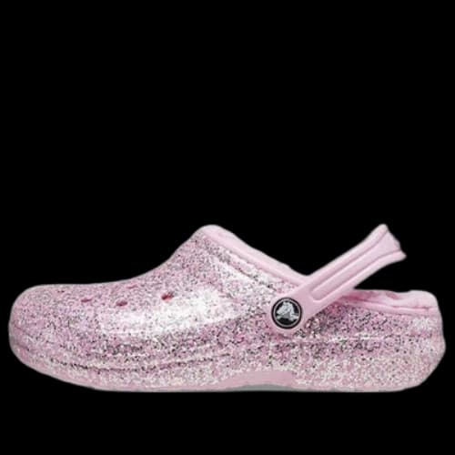 (GS) Crocs Classic Lined Glitter Clogs 'Pink'