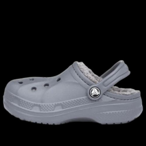 (GS) Crocs Baya Lined Clogs 'Charcoal'