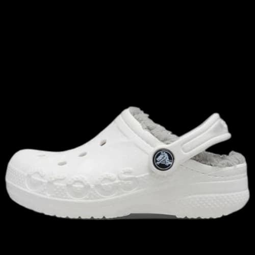 (PS) Crocs Classic Baya Lined Clog 'White Grey'