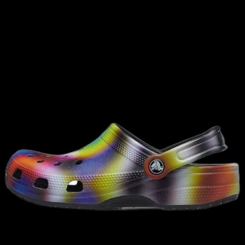 Crocs Colorful Crocs Beach Unisex Multi-Color Black Sandals