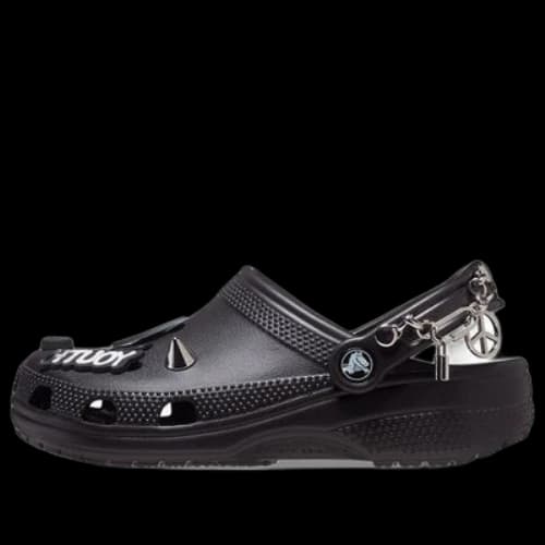 Crocs Classic Feel The Positivity Casual Unisex Black Sandals