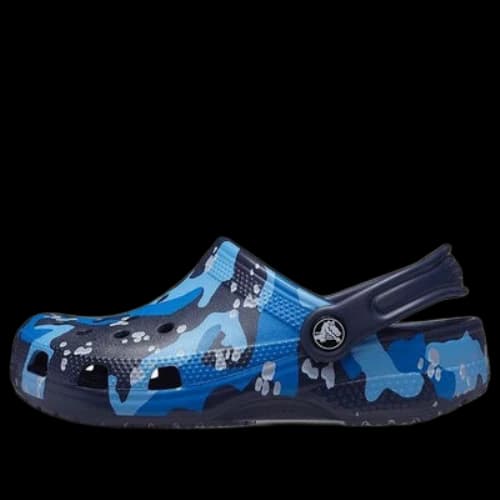 (GS) Crocs Classic Camo Clogs 'Blue Black'