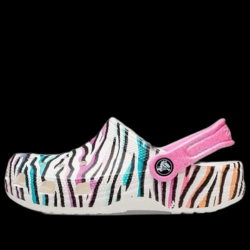 (GS) Crocs Classic Animal Print Clogs 'White Multi'