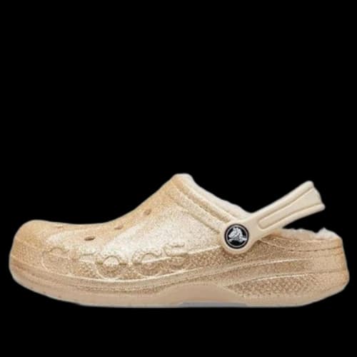 (GS) Crocs Baya Lined Glitter Clogs 'Gold'
