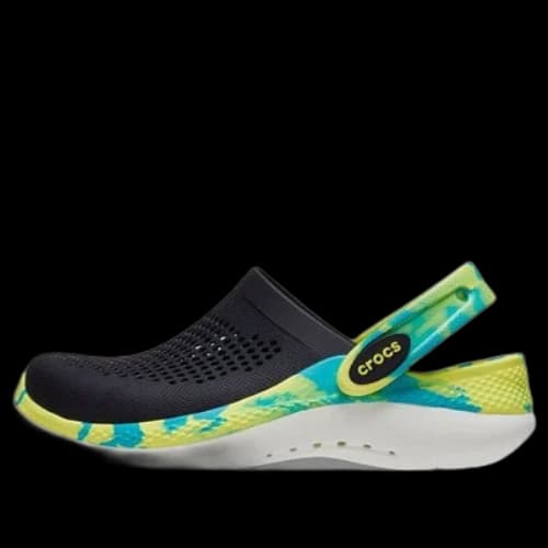 (GS) Crocs LiteRide 360 Marbled Clogs 'Black Green Aqua'